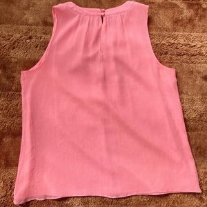 Women’s J Crew Silk Neon Pink Sleeveless Blouse 12
